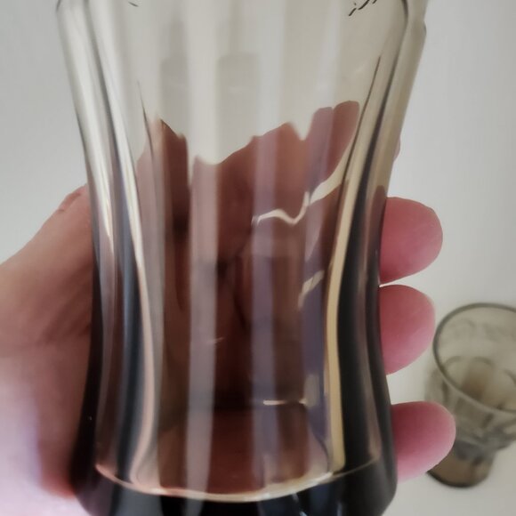 Vintage Set of Four Coca Cola Brown Glasses Coke Tumblers Mc Donald's Collector - Picture 5 of 8